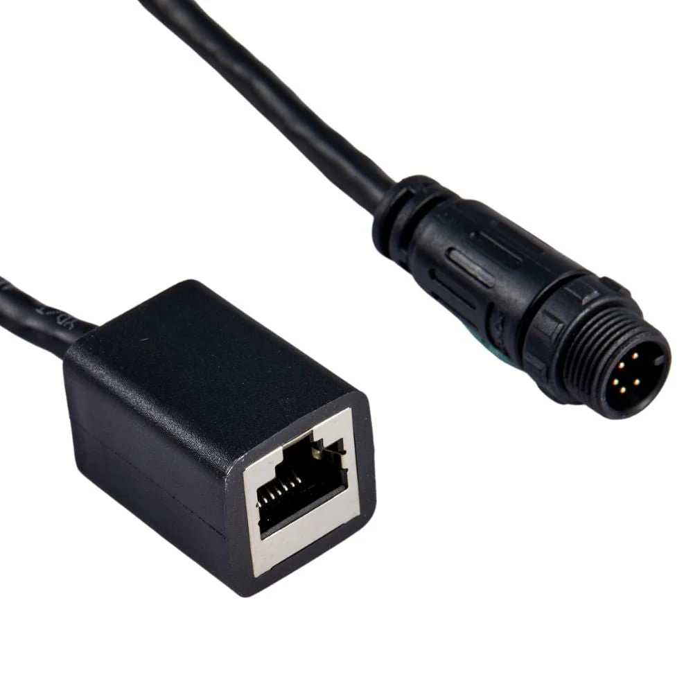 KickAss RDU Adapter for Smart Lithium Batteries - M12 Barrel to RJ45 Female - 30cm