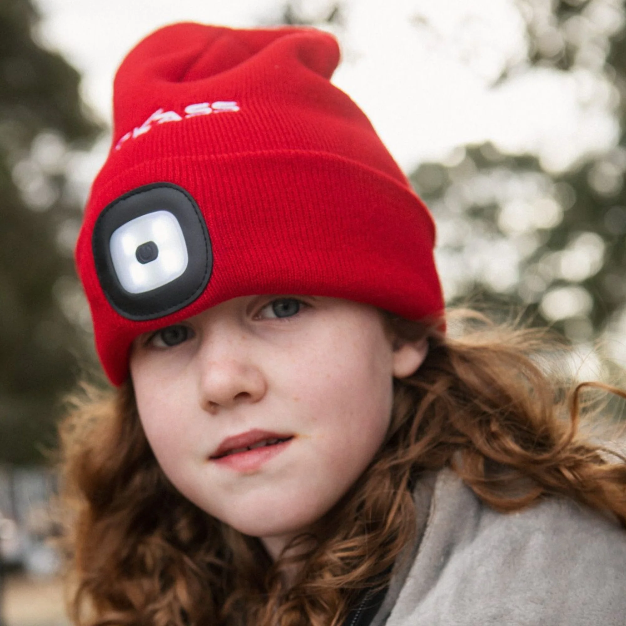 KickAss Beanie with Rechargeable LED Light - Red - Image 2