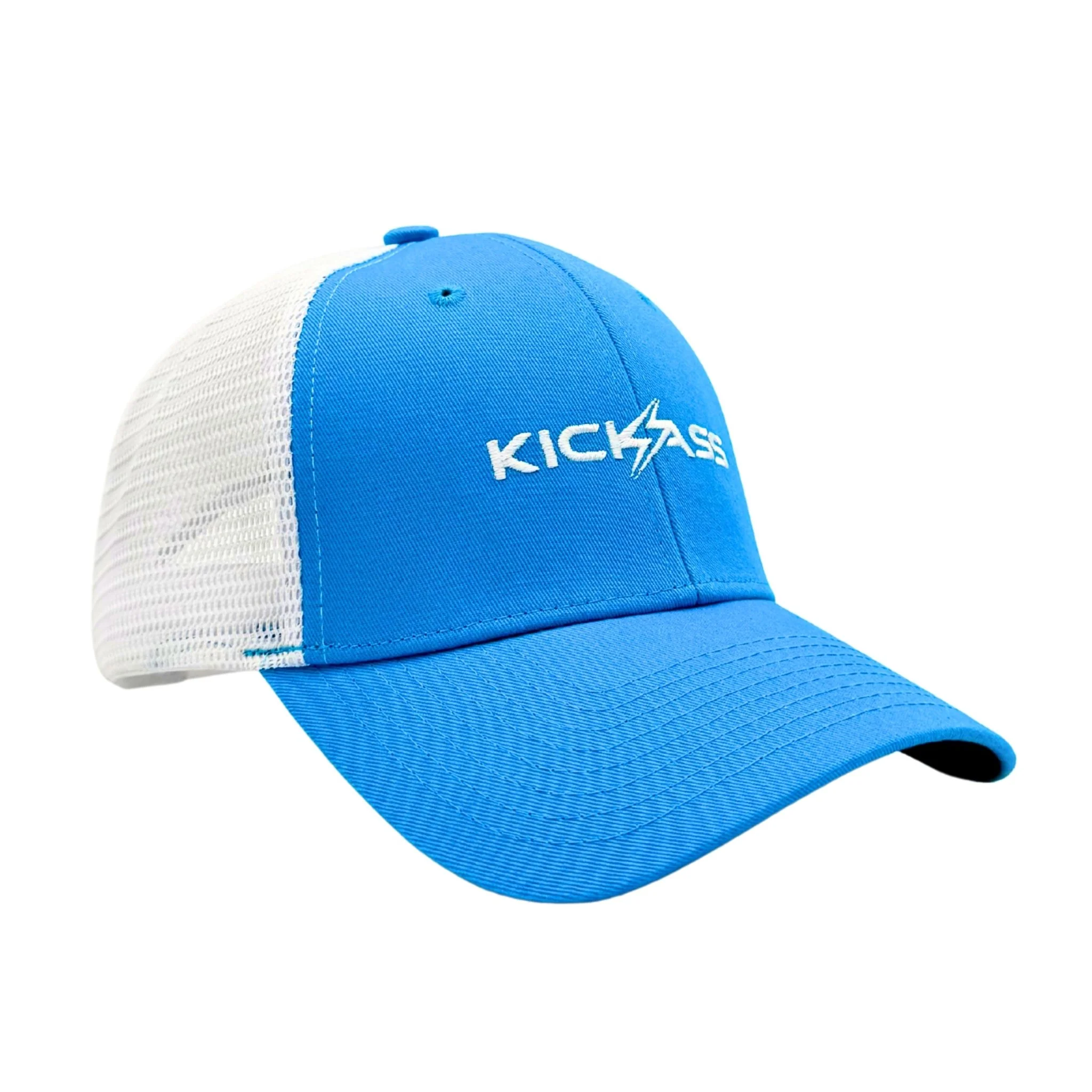 KickAss Snapback Trucker Cap - Blue and White