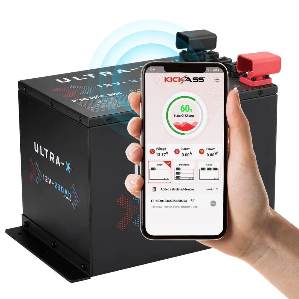 KickAss Smart 12V 230Ah Ultra-X Lithium Compact Deep Cycle Battery LiFePO4 - Image 2