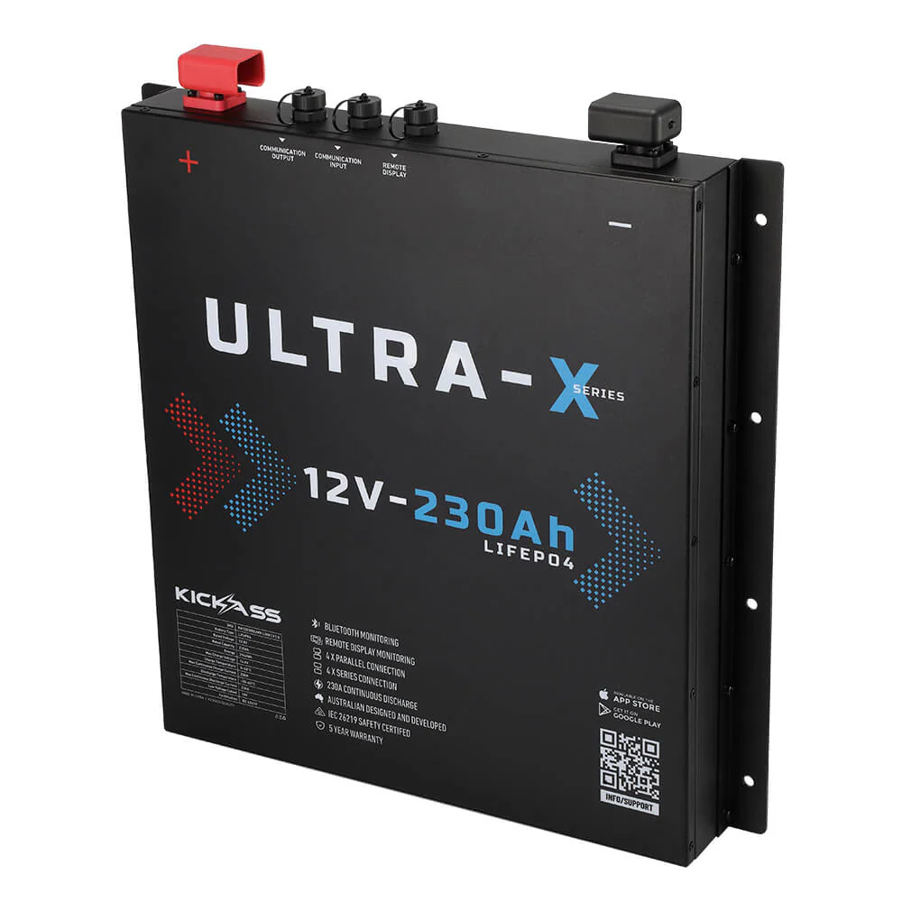 KickAss Smart 12V 230Ah Ultra-X Lithium Slimline Deep Cycle Battery LiFePO4 - Image 8