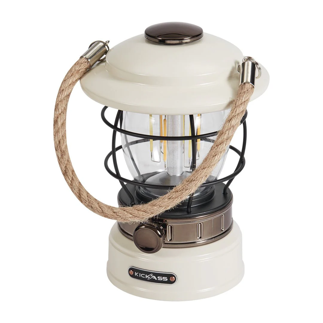 KickAss Vintage Camping Lantern - White - Image 4