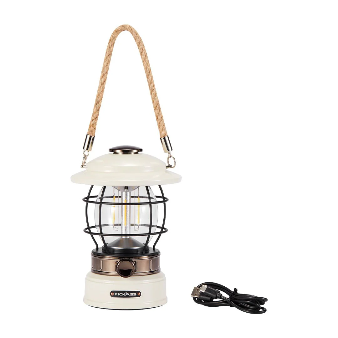 KickAss Vintage Camping Lantern - White - Image 8