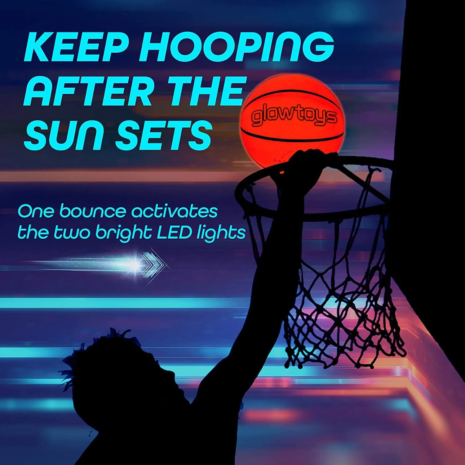 LED Touch Activated Light Up Basketball - Image 5